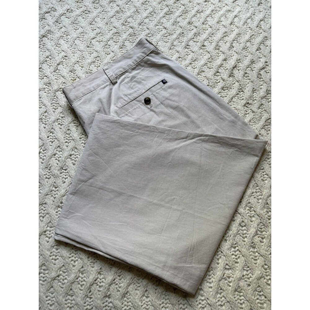 SPRING/SUMMER Brooks Brothers 346 Cream White Men Solid Chino Pants 40x28.5‎